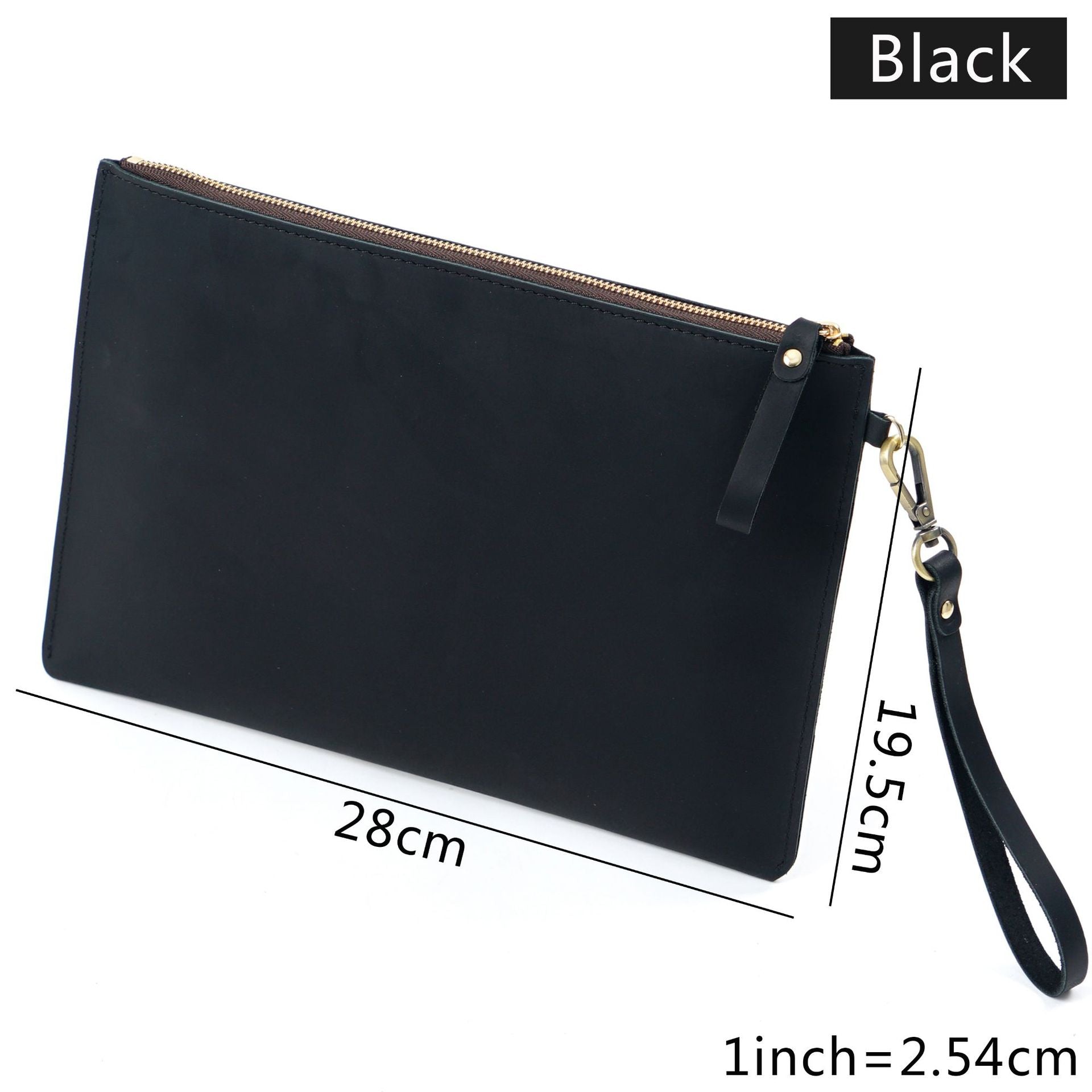 Full-Grain Leather Laptop Bag, Briefcase with Zipper Closure, Ideal for Notebooks and iPads