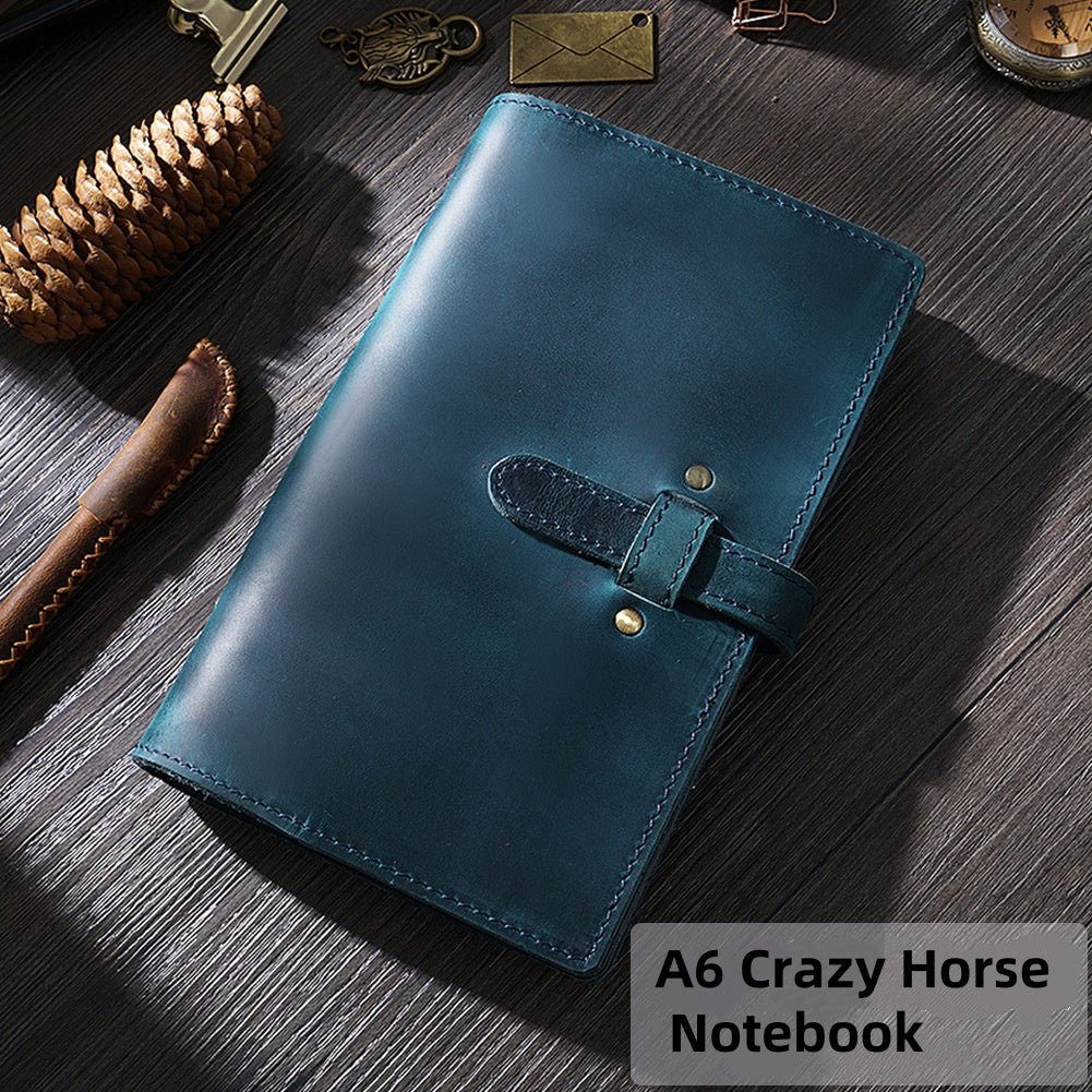 Multi-functional Leather Binder Notebook – Travel Journal with Zipper and Vintage Design A6