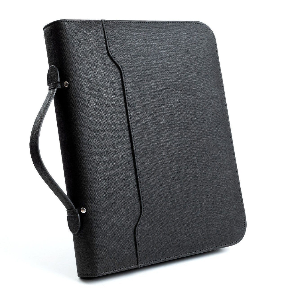A4 Leather Folder – Zippered Business Portfolio with Handle