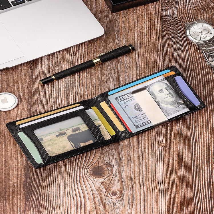 Full-Grain Leather RFID Wallet with AirTag Slot and Money Clip – Premium Leather Bag for Men