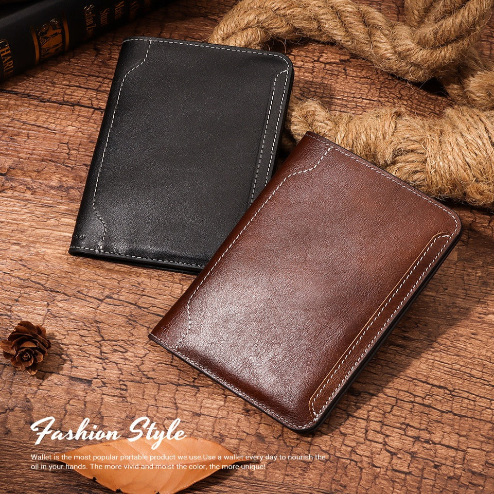 Full-Grain Leather Passport Holder Travel Wallet, Premium Leather Bag for Documents