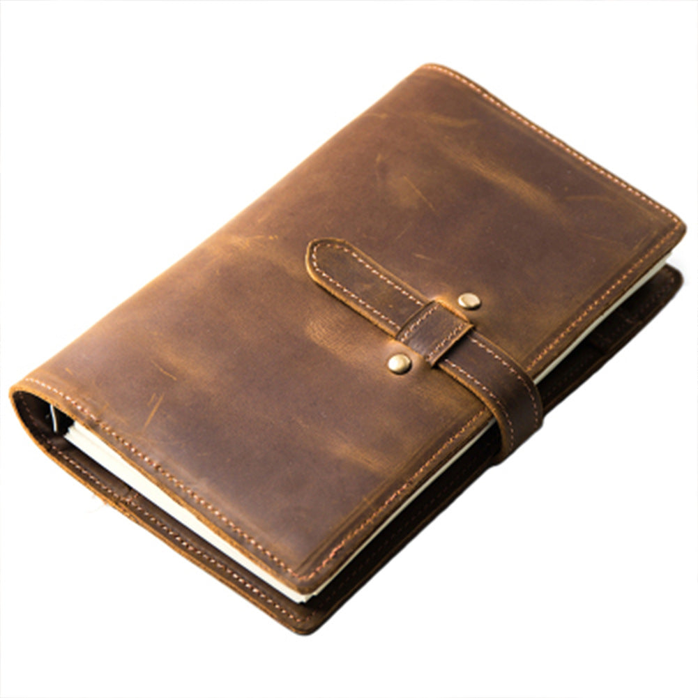 Multi-functional Leather Binder Notebook – Travel Journal with Zipper and Vintage Design A6