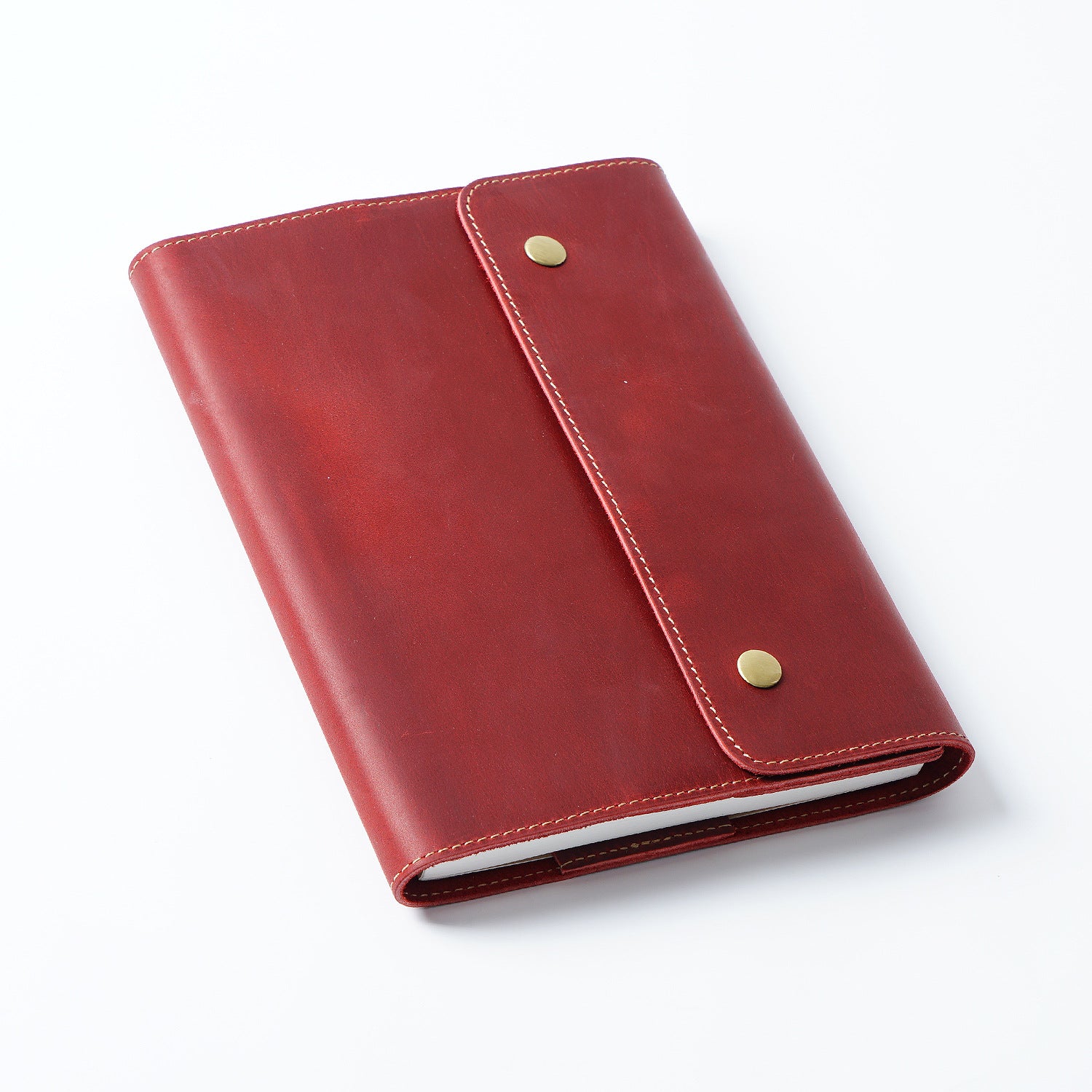 Premium Leather Notebook Cover for A5/A6 Journal – Genuine Cowhide Book Sleeve