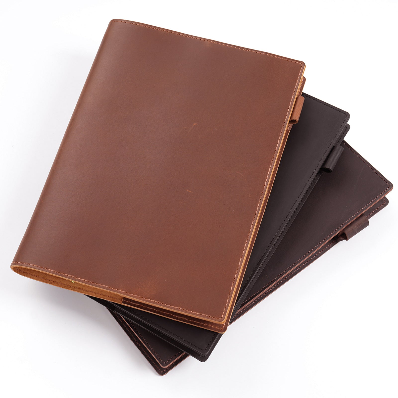 Premium Leather Notebook B5 Large Journal with Genuine Cowhide Cover, Business Planner Organizer, Classic Writing Notebook
