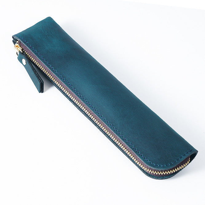 Vintage Leather Pencil Case – Slim Storage Sleeve for iPad Pencil, Apple Pencil, and Writing Instruments