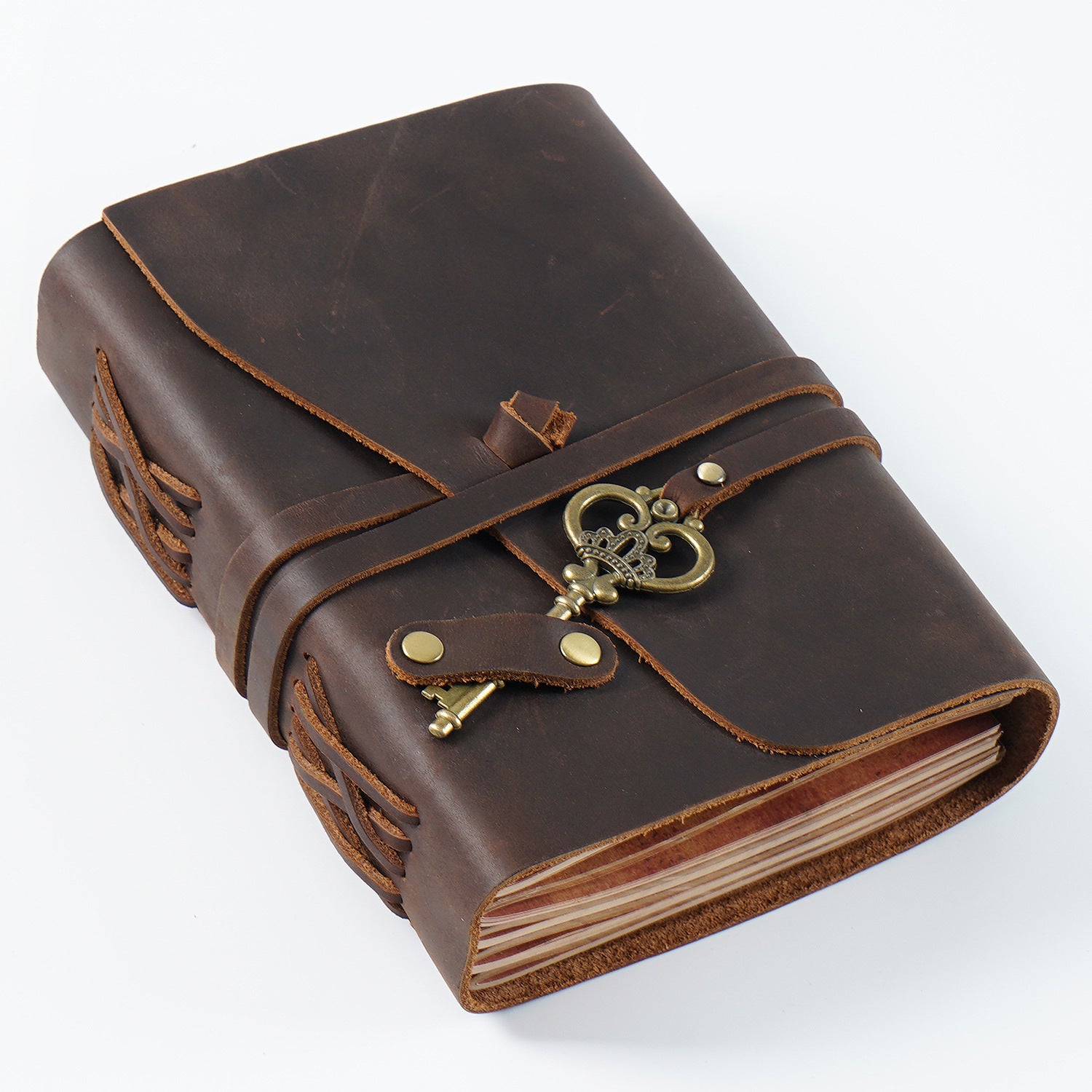 Vintage Leather Notebook – Handmade Refillable Travel Journal