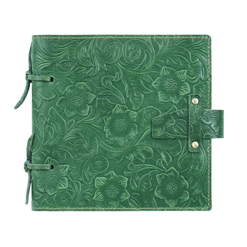 Vintage Embossed Leather Notebook with Handcrafted Binding & String Closure, Sketchbook