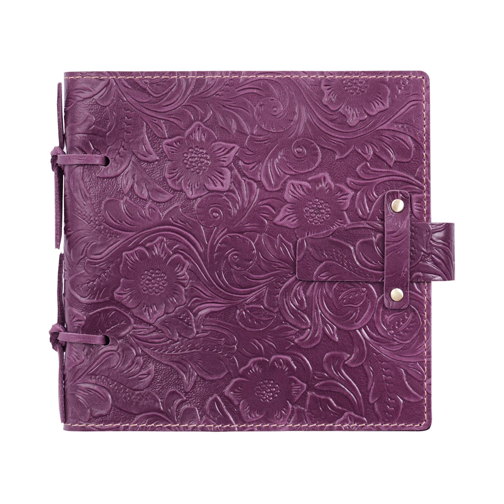 Vintage Embossed Leather Notebook with Handcrafted Binding & String Closure, Sketchbook