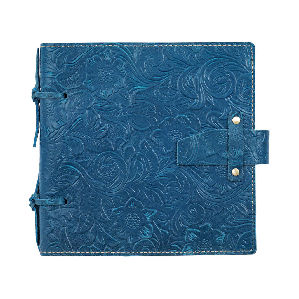 Vintage Embossed Leather Notebook with Handcrafted Binding & String Closure, Sketchbook