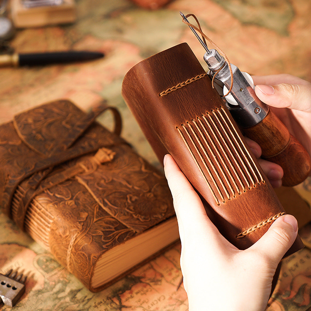 Vintage Leather Notebook Journal – Thick Cowhide Paper Diary Gift