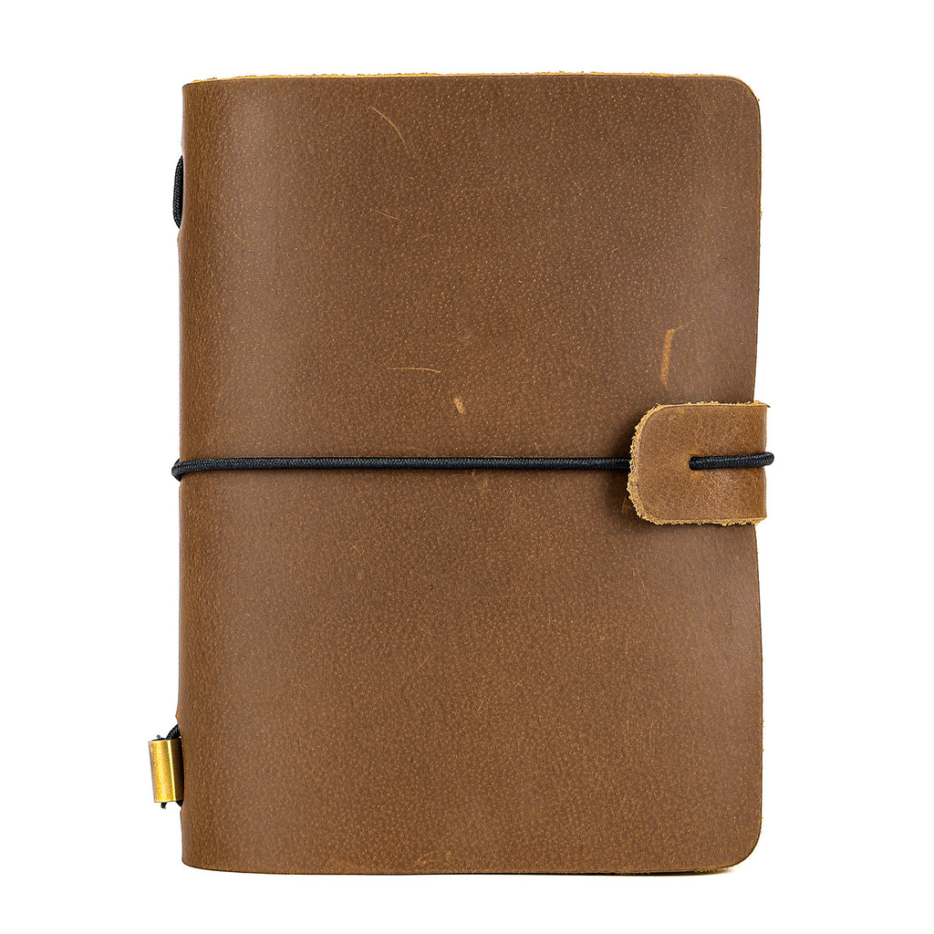 Vintage Leather Notebook – Refillable Horsehide Planner, Rustic Travel Journal, Handmade Diary with Loose-Leaf Binder