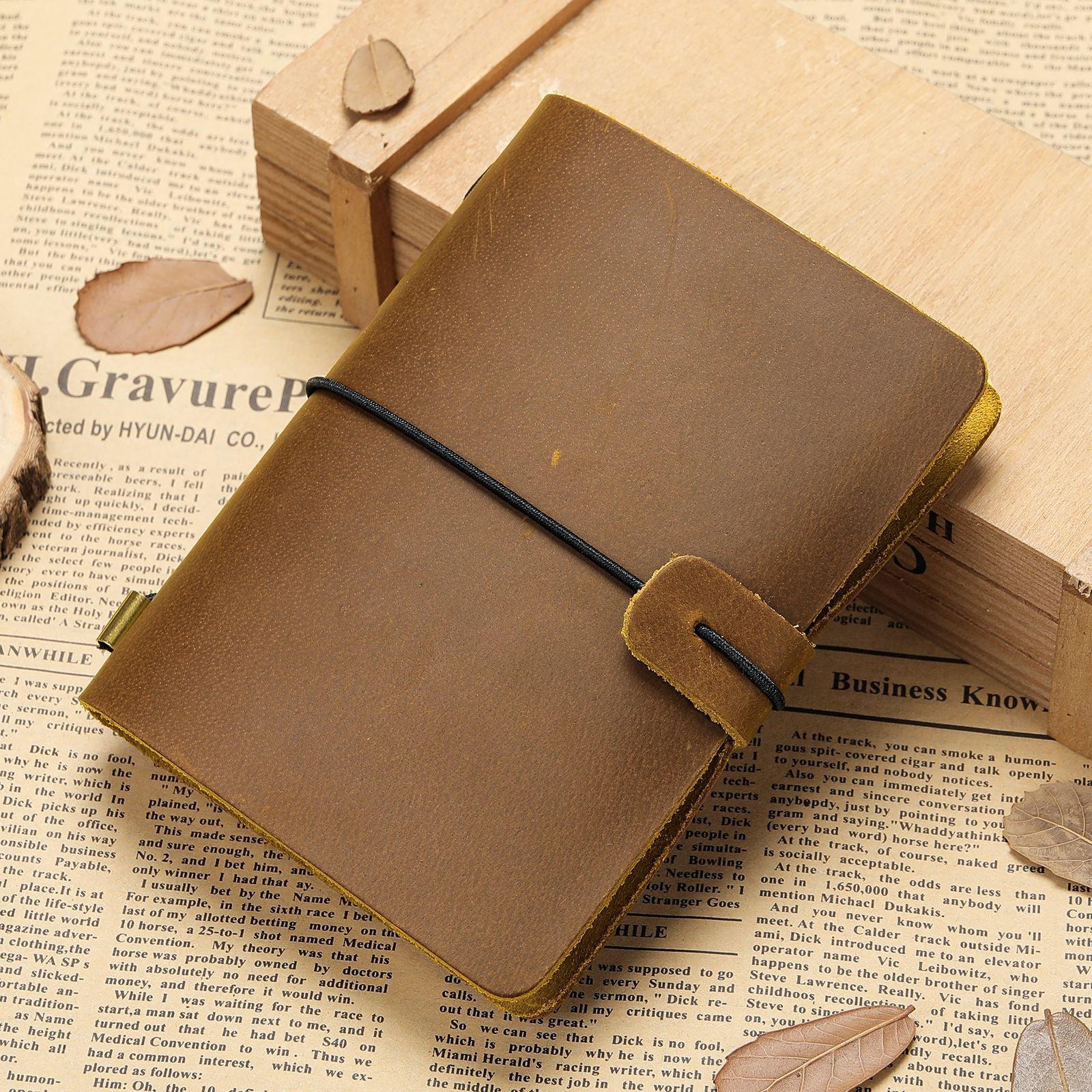 Vintage Leather Notebook – Refillable Horsehide Planner, Rustic Travel Journal, Handmade Diary with Loose-Leaf Binder