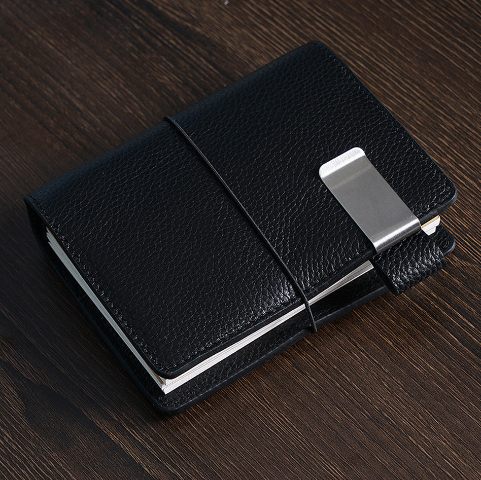 Leather Traveler's Notebook - Multi-Functional Journal with Card Holder & Refillable Paper System