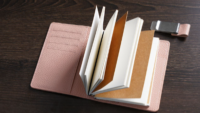 Leather Traveler's Notebook - Multi-Functional Journal with Card Holder & Refillable Paper System